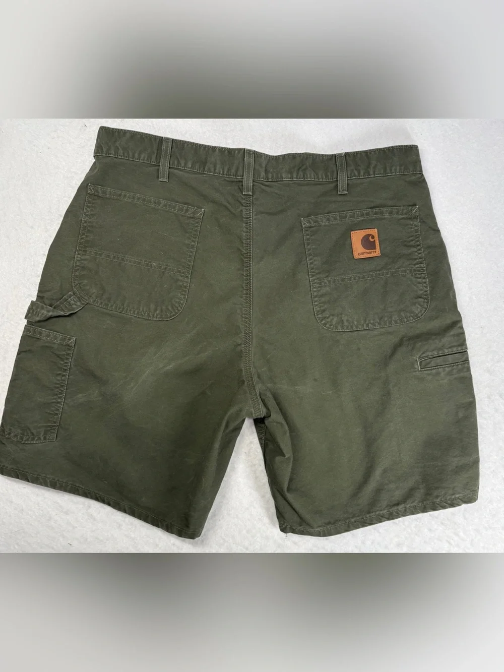 Men's Olive Green Duck Carpenter Shorts B25MOS